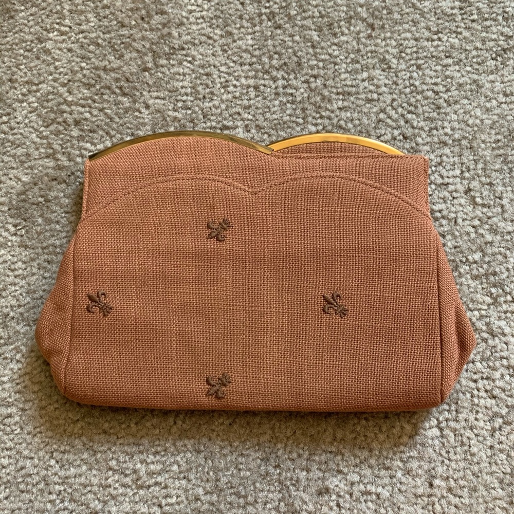 Vintage Fleur-de-lis Clutch Purse